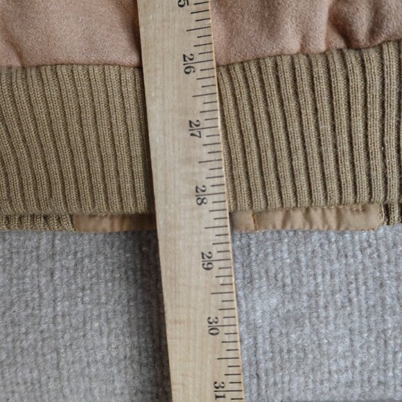 Vintage Melton Jacket XL Beige Bomber Harrington Reversible Wool Blend - Picture 10 of 16